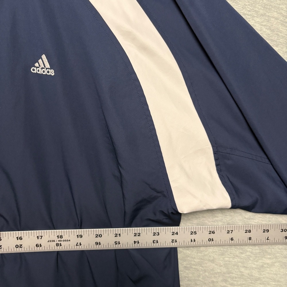 Adidas Y2K baggy Climacool Windbreaker Jacket Full Zip Athletic Navy Men XL - Picture 5 of 8